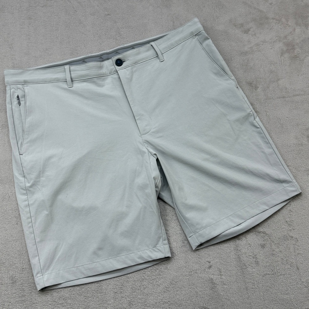 Tommy Bahama Chip Shot Short Mens 38 Gray Performance Golf Ripstop Pockets